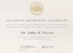 Congratulations to Dr. John H. Dozier