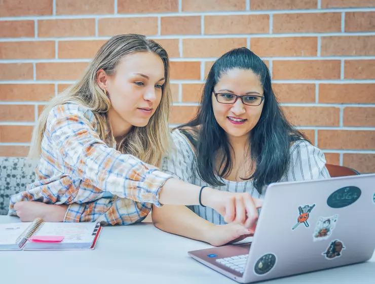 students studying together